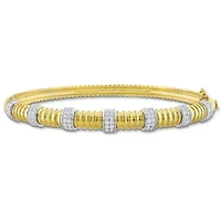 3/4 ct. t.w. Diamond Bangle Bracelet in 14K 2-Tone Gold