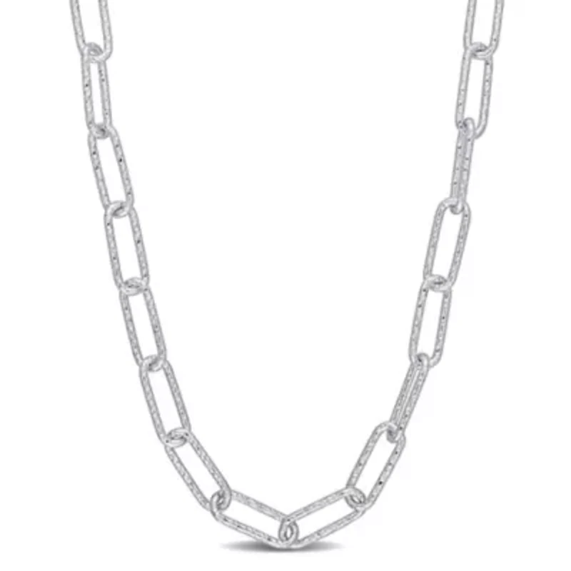 5MM Oval Link Necklace in Sterling Silver