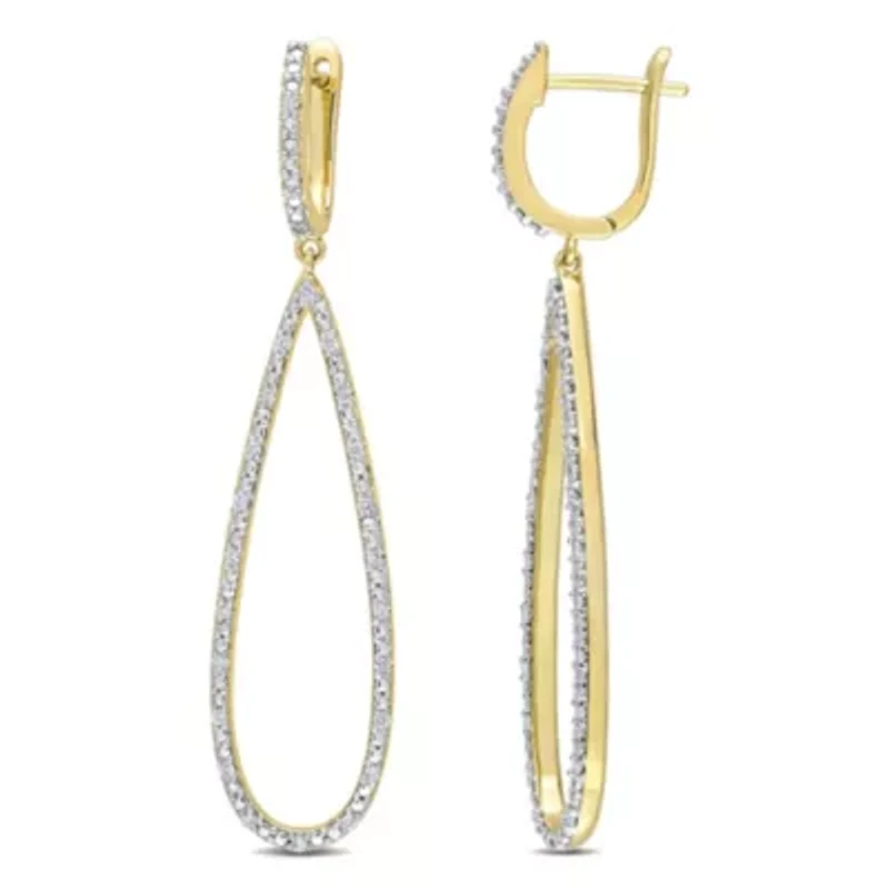 1/4 ct. t.w. Diamond Dangle Earrings in 10K Yellow Gold