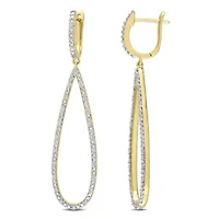 1/4 ct. t.w. Diamond Dangle Earrings in 10K Yellow Gold