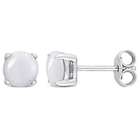 Opal Stud Earrings in Sterling Silver
