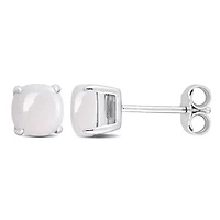 Opal Stud Earrings in Sterling Silver