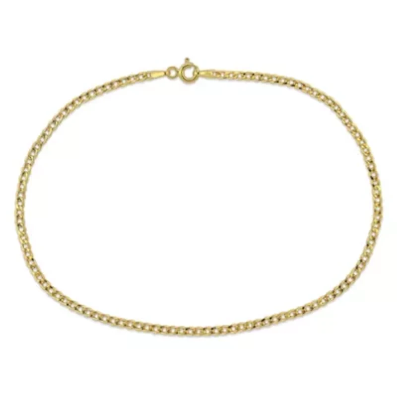 2.3MM Curb Link Chain Bracelet in 10K Yellow Gold, 10"