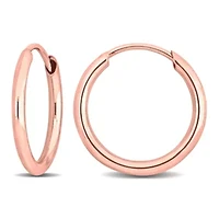 13MM Hoop Earrings in 14K Rose Gold