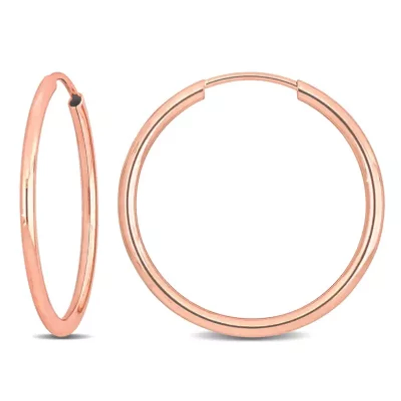 20MM Hoop Earrings in 14K Rose Gold