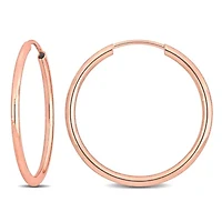 20MM Hoop Earrings in 14K Rose Gold