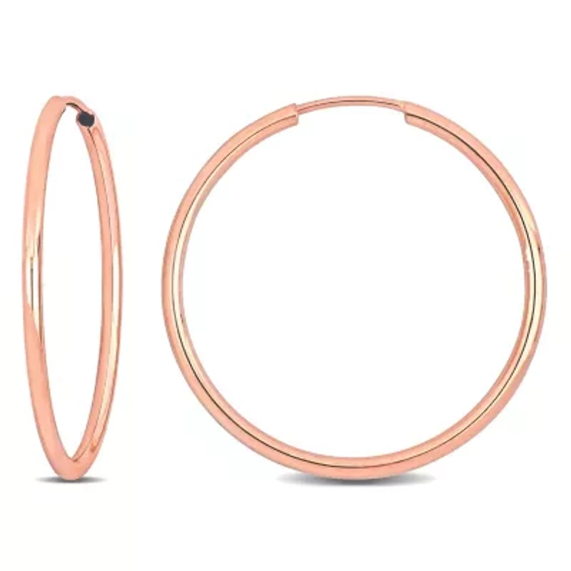 25MM Hoop Earrings in 14K Rose Gold