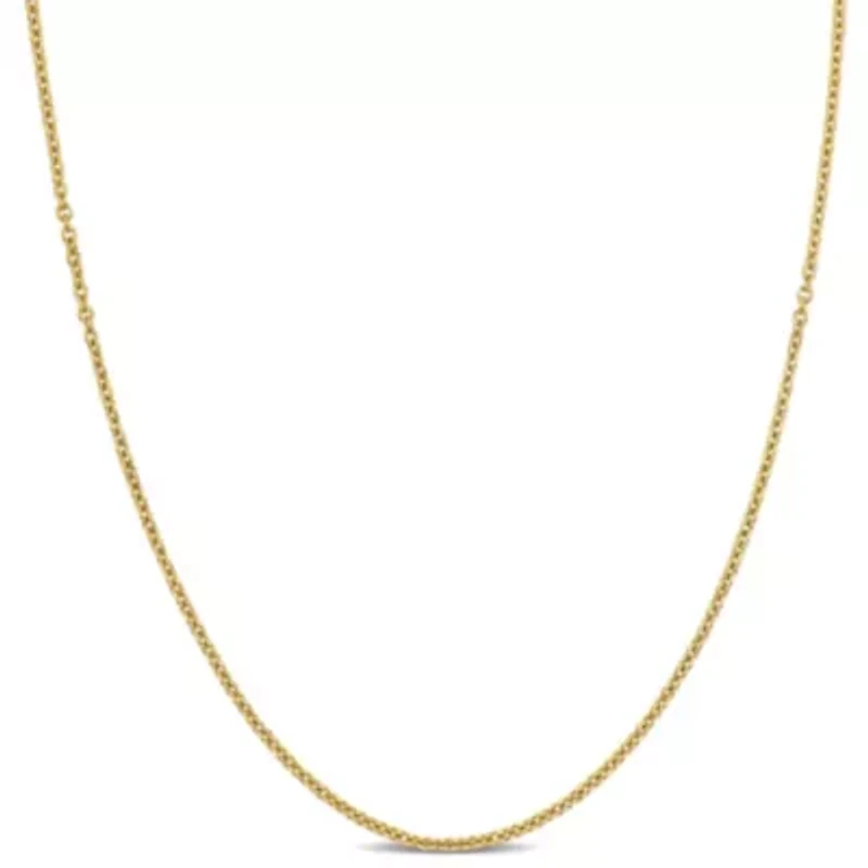 0.85MM Round Cable Chain in 10K Yellow Gold, 17"