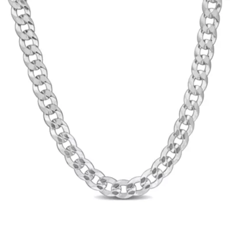 5.3mm Flat Curb Link Necklace in Sterling Silver