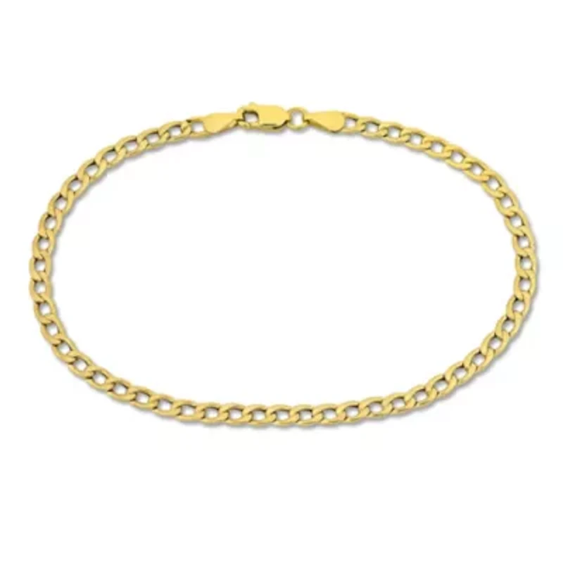 3.8mm Curb Link Bracelet in 10k Yellow Gold, 9 in