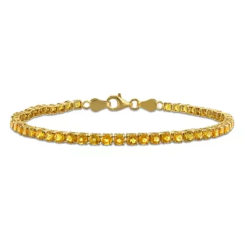 Madeira Citrine Bracelet in Yellow Plated Sterling Silver