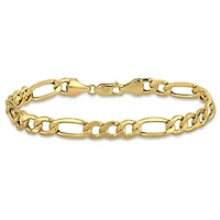 Men's 8.3mm Figaro Bracelet in 10K Yellow Gold