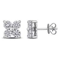 Lab Created Lab Grown Diamond Post Earrings in 14k White Gold