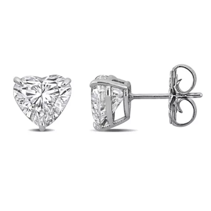 Lab Created Lab Grown Diamond Stud Earrings in 14k White Gold
