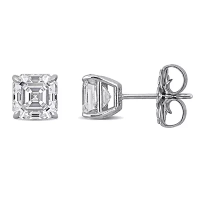 Lab Created Lab Grown Diamond Stud Earrings in 14k White Gold