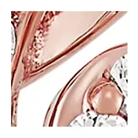 White Sapphire Love Pendant Necklace in 10K Rose Gold