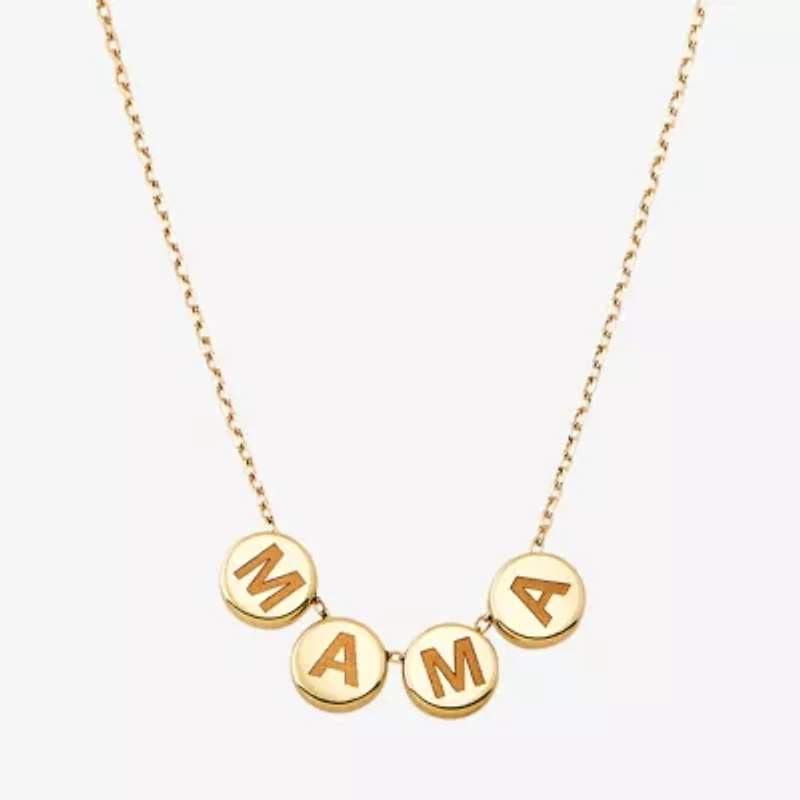 10K Yellow Gold Mama Bead Necklace
