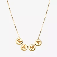 10K Yellow Gold Mama Bead Necklace
