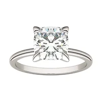 Charles & Colvard ct. tw. Lab Created Moissanite Cushion Solitaire Ring 14K White Gold