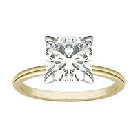 Charles & Colvard ct. tw. Lab Created Moissanite Cushion Solitaire Ring 14K White Gold