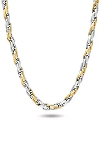 Stainless Steel Men's Two-Tone Rope Chain
