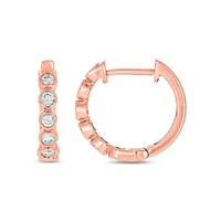 3/8 ct. t.w. Diamond Hoop Earring 10K Gold