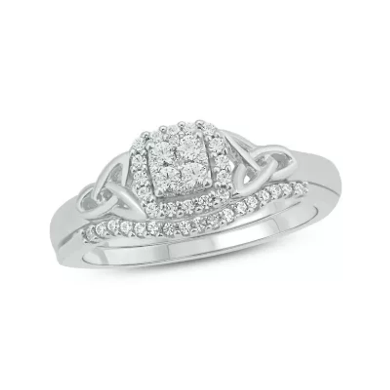 1/4 ct. t.w. Diamond Bridal Ring Sterling Silver
