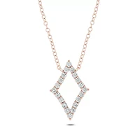 1 ct. t.w Diamond Rhombus Shape Pendant Necklace For Women's 14K gold
