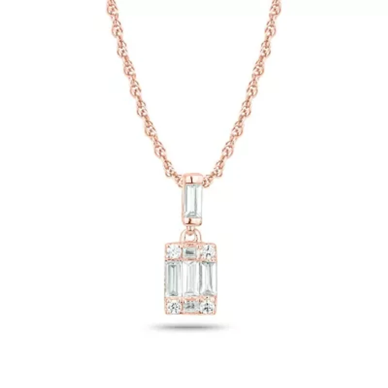 1/6 ct. t.w Natrual White Diamond Solitaire Pendant Necklace 10K Gold