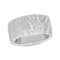 5/8 ct.t.w. Diamond Zabra Stripe Anniversary Band 14KT Yellow Gold