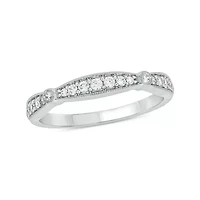 1/6 carat, Diamond Milgrain Anniversary Ring 14K Yellow Gold