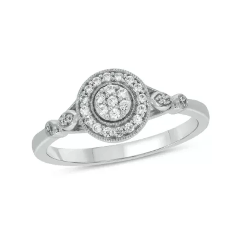 1/5 carat, Diamond Round Clustre Composite,Marquise Composite Ring 14K Yellow Gold