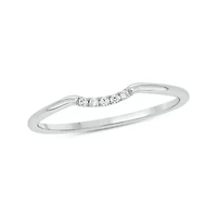Diamond Accent Contour Anniversary Ring 14K Yellow Gold