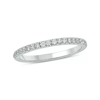 1/4 carat, Diamond Half Eternity Band Ring 14K White Gold