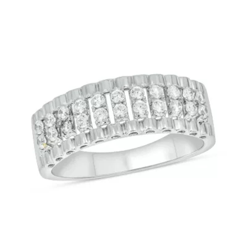 1/2 Carat, Diamonds Striking Men's Ring 10K White Gold