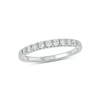 Lab Created / Carat Lab-Grown Diamond Anniversary Ring Sterling Silver