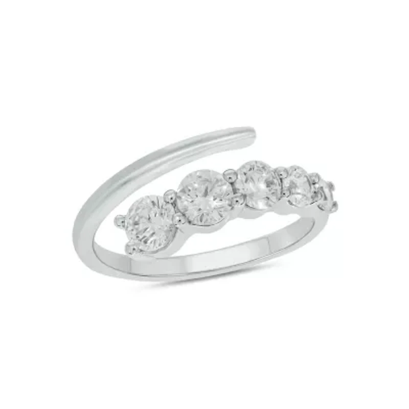 Lab Created 1/ Carat Lab-Grown Diamond Open Fashion Ring Sterling Silver