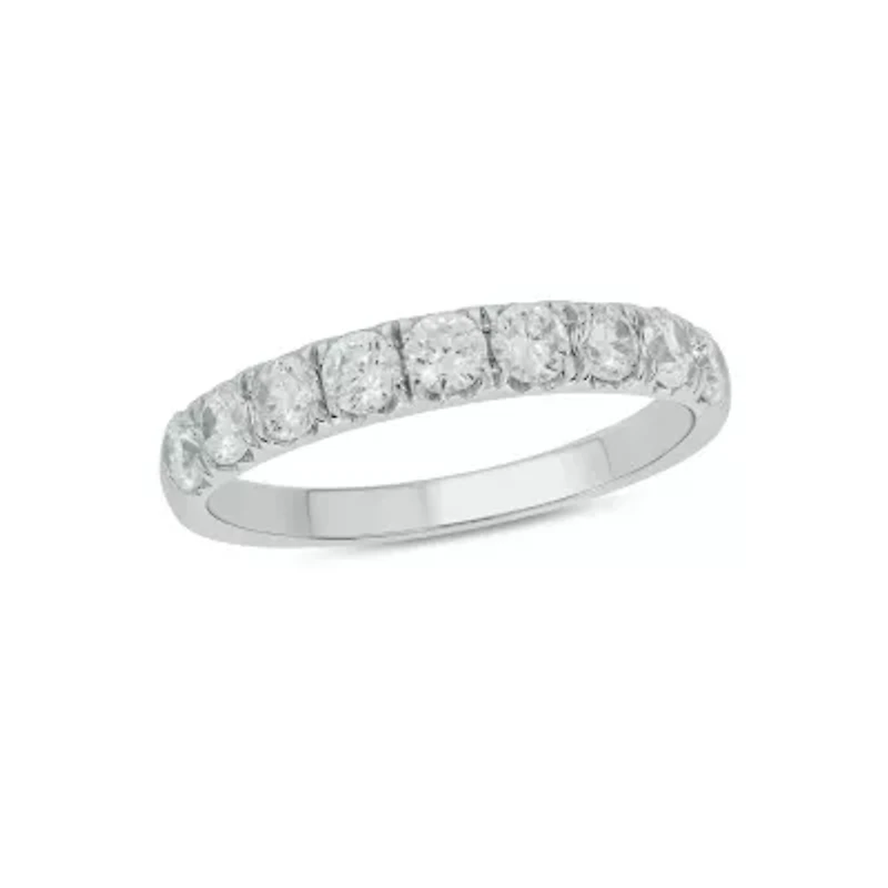 Lab Created / Carat Lab-Grown Diamond Anniversary Ring Sterling Silver