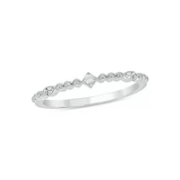Lab Created Diamond Accent  Lab-Grown Anniversary Ring Sterling Silver