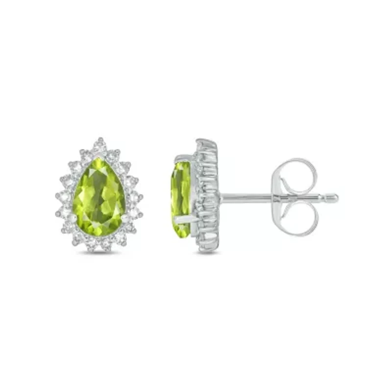 1/6 Carat,Feature Vibrant Natural Peridot Gemstones Stud Earring in 14K Gold