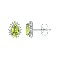 1/6 Carat,Feature Vibrant Natural Peridot Gemstones Stud Earring in 14K Gold