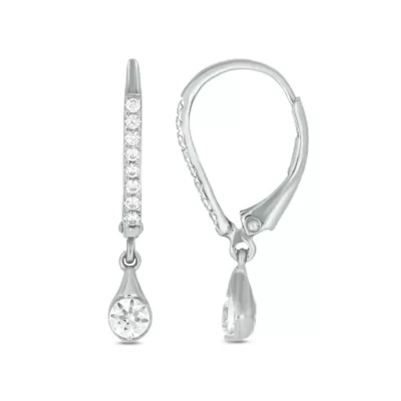 1/2 carat, Diamond Dangler Hoop,Flaunt The Drop Earring in 14K White Gold