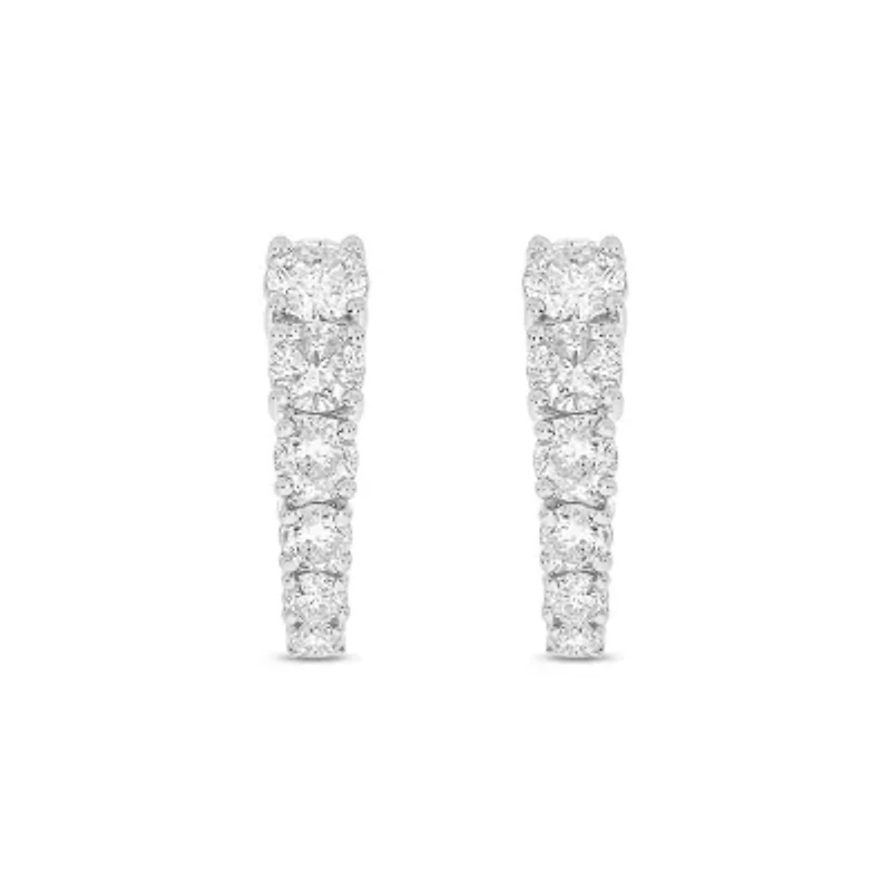 Lab Created 11/4 Carat Lab Grown Diamond Graduated Earring in 10KT White Gold