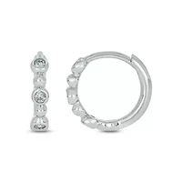 1/10 ct. t.w. Diamond Hoop Earring in Sterling Silver
