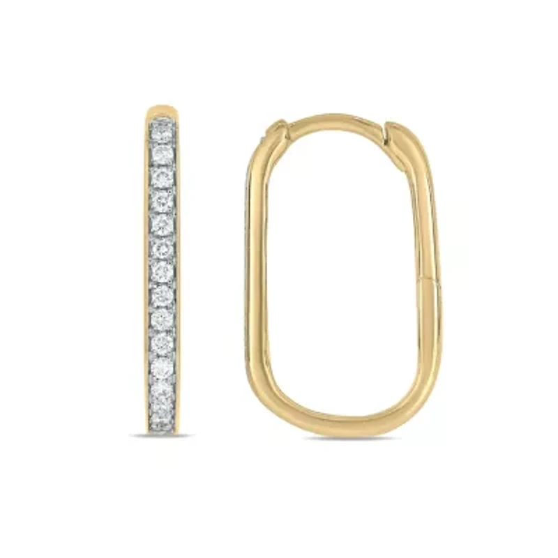 1/2 ct.t.w  Diamond Hoop Earring in 14K Yellow  Gold