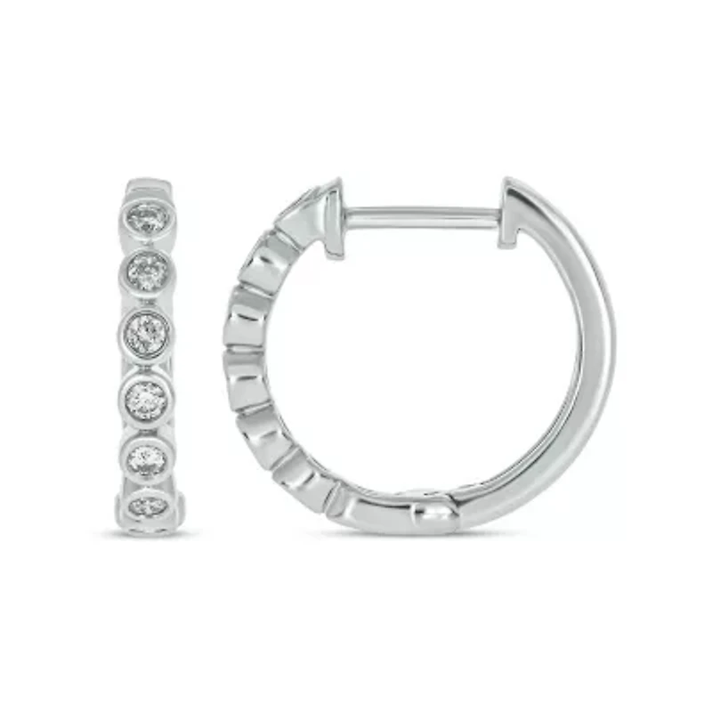1/4 ct. t.w. Diamond Hoop Earring in sterling Silver