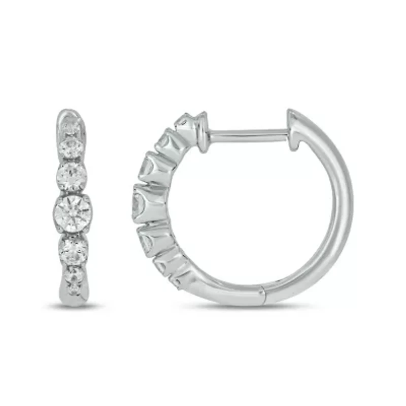 1/4 ct. t.w. Diamond Hoop Earring in sterling Silver