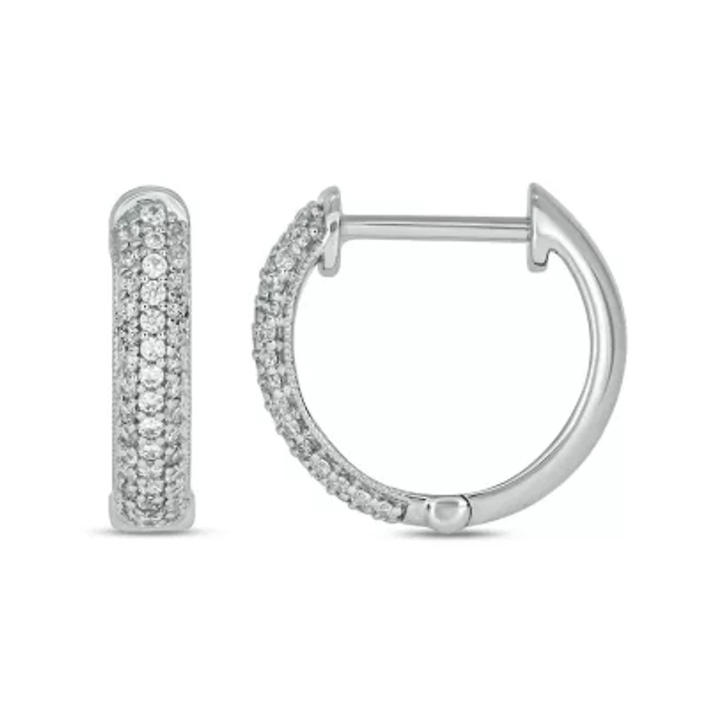 1/4 ct. t.w. Diamond Hoop Earring in sterling Silver