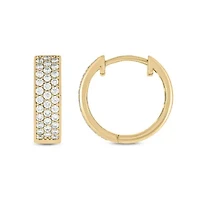 1/2 Carat, Mini Hoop Earrings in 14K Yellow Gold