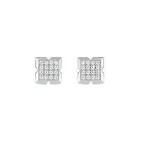 Lab Created 1/5 Carat Lab Grown Diamond Sleek Men’s Earring in Sterling Silver